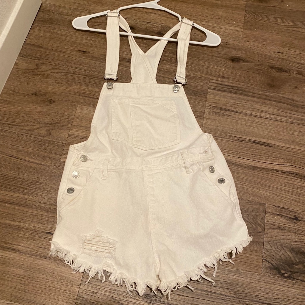 Pull & Bear White Overalls